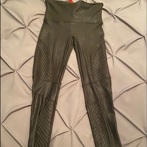 Spanx faux leather moto leggings